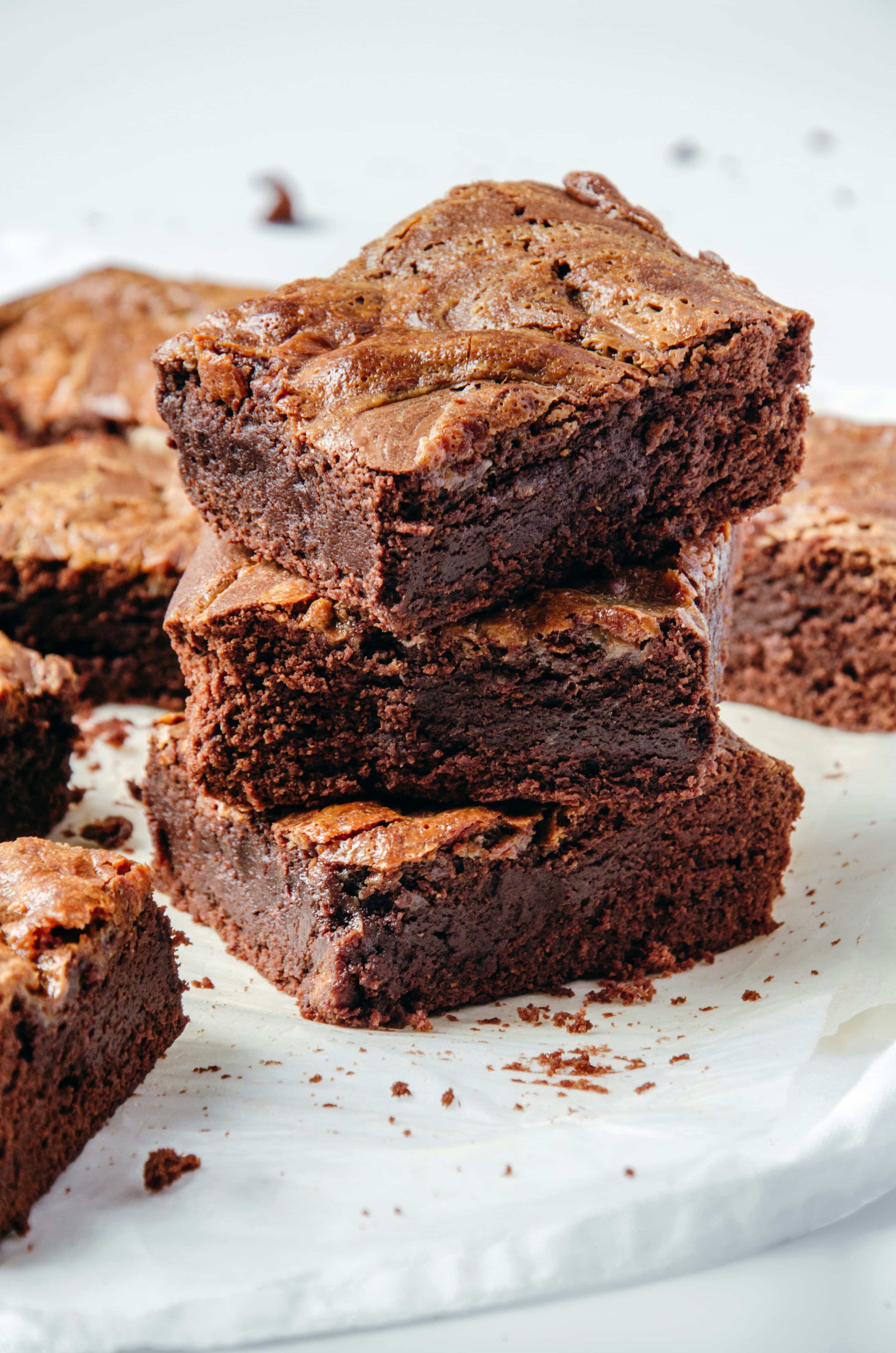 Stack of brownies